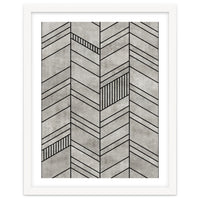 Concrete Chevron Pattern