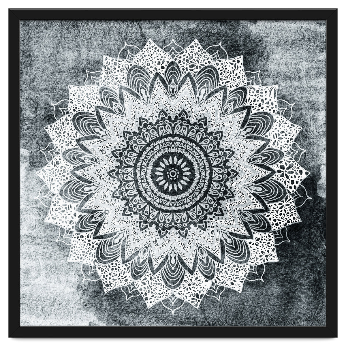 Bohochic Mandala In Gray