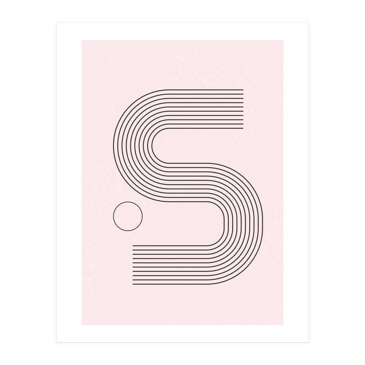 Rainbow Line Art Mid Century Modern (Print Only)