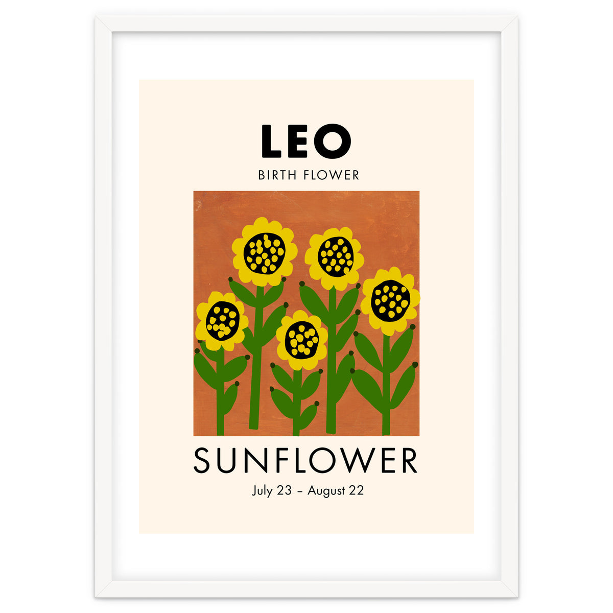 Leo Birth Flower Sunflower