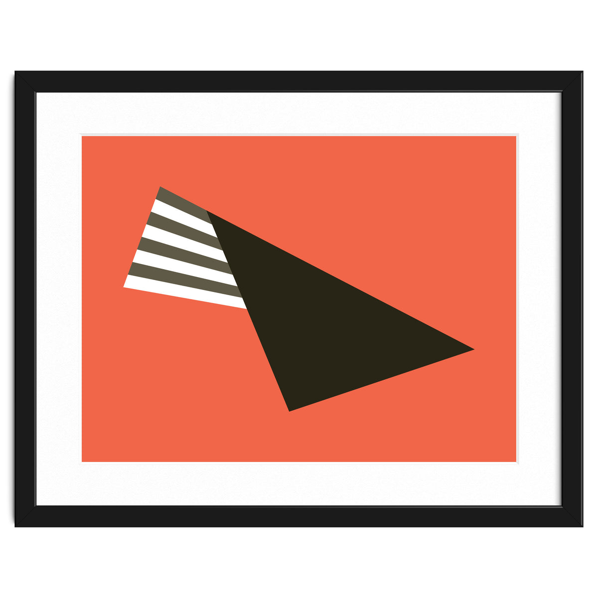 Geometric Shapes No. 75 - pink & stripes