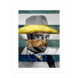 Van Gogh's Self Portrait With Straw Hat & John Wayne (Print Only) thumbnail