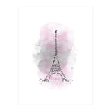 Watercolor Art Eiffel Tower | pink (Print Only) thumbnail