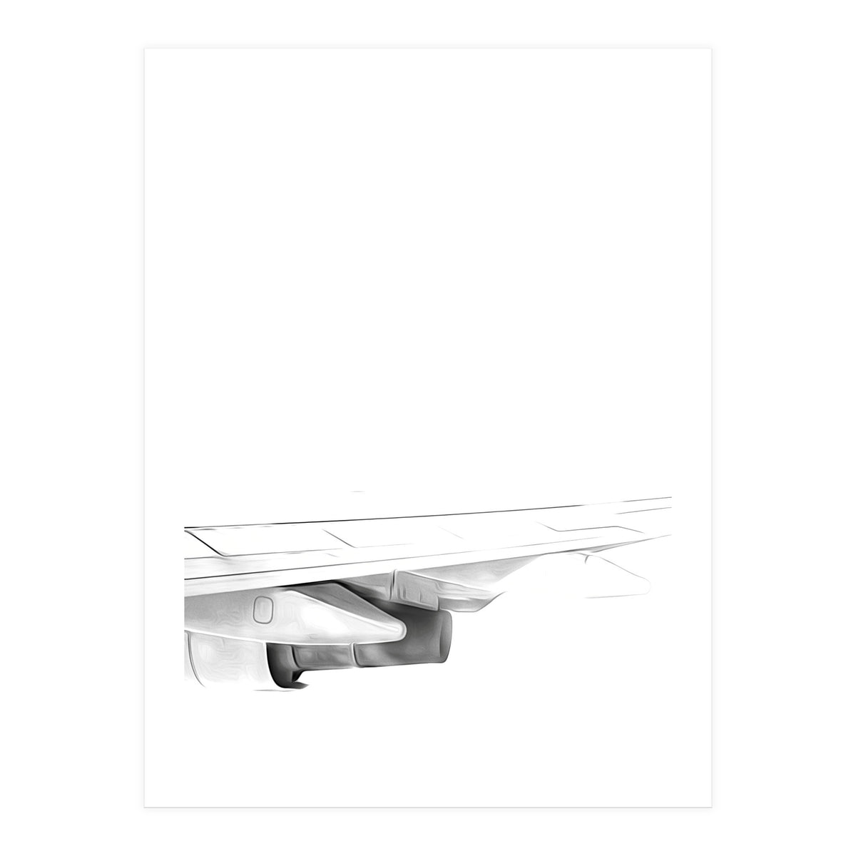 Black and White Airplane (Print Only)