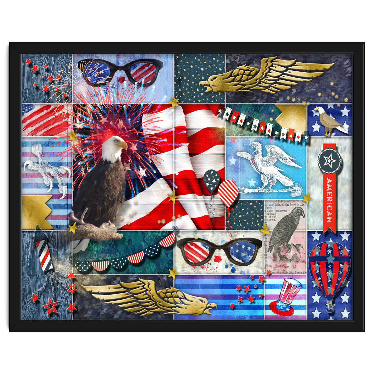 Americana Eagles Collage