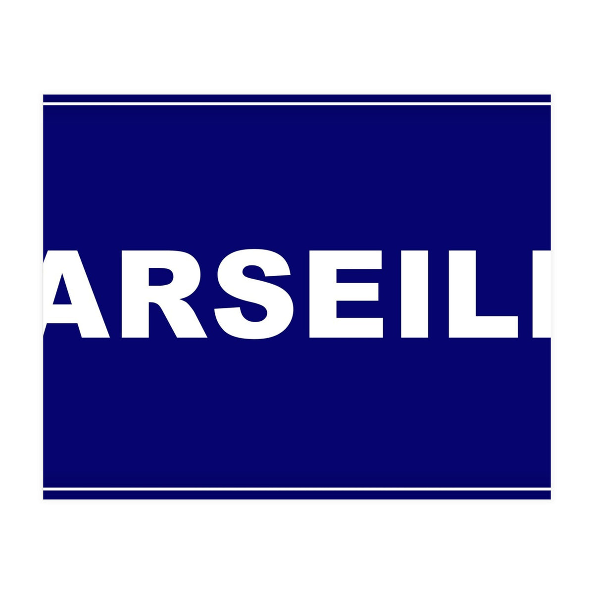 Let`s go to Marseille, France! Blue road sign (Print Only)