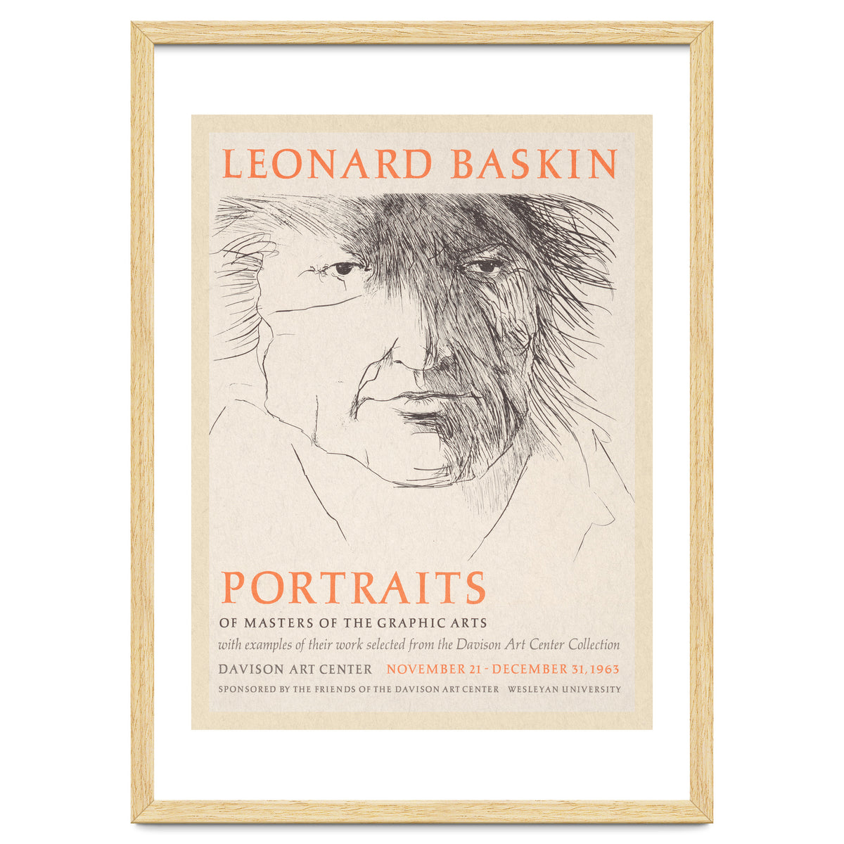 Leonard Baskin Portraits Exhibition