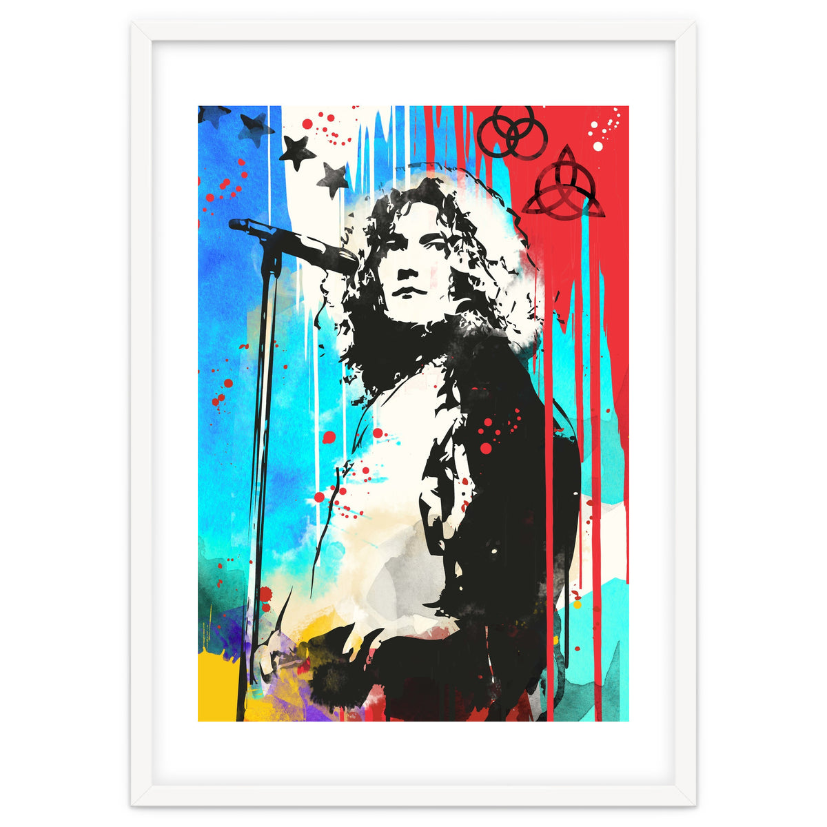 Robert Plant pop art poster