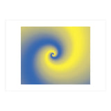 Yellow & Blue Abstract  (Print Only) thumbnail