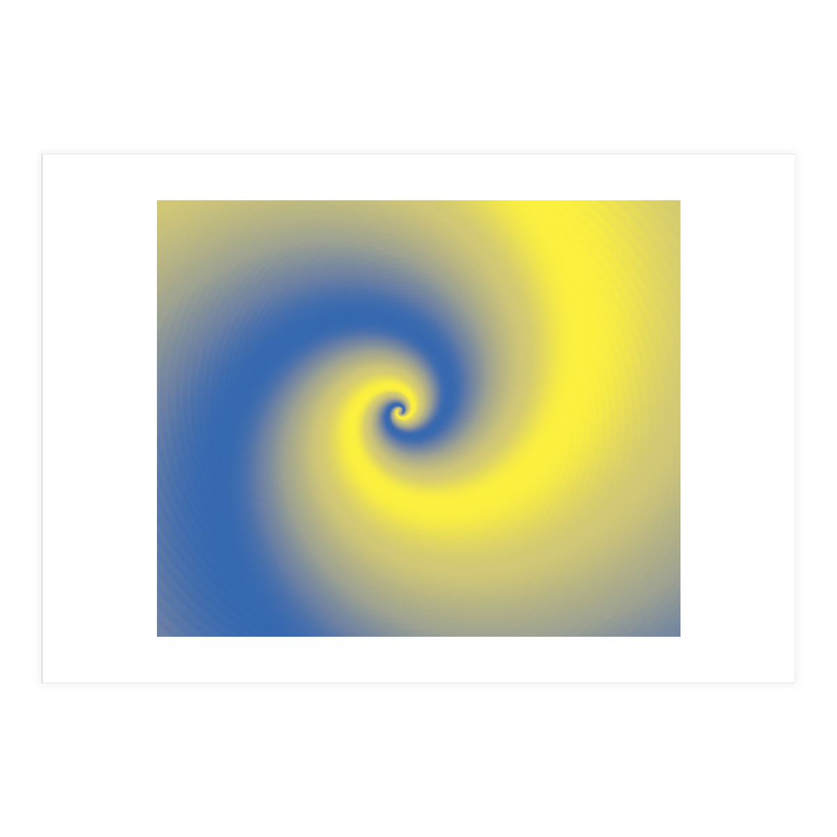 Yellow & Blue Abstract  (Print Only)