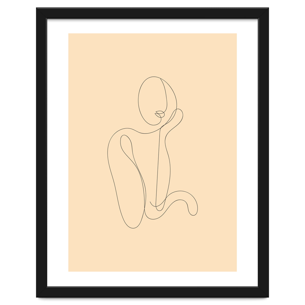 Female Line Art Drawing