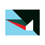 Geometric Shapes No. 45 - red, blue, green & black (Print Only) thumbnail