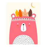 Cute Little Bear Pink (Print Only) thumbnail