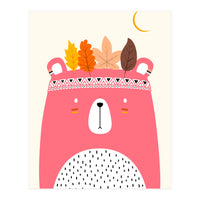 Cute Little Bear Pink (Print Only)