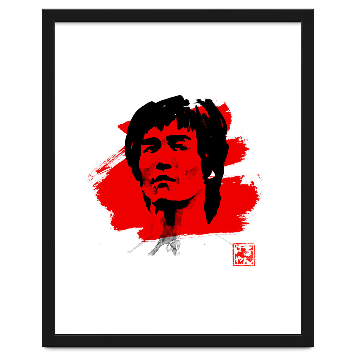 bruce lee in red