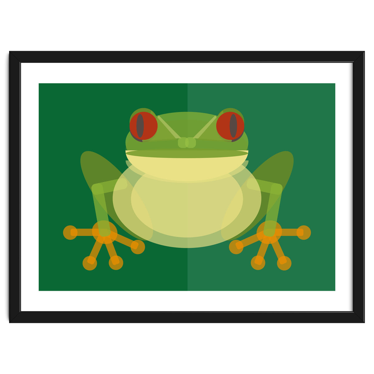 Mid Century Geometric Tree Frog