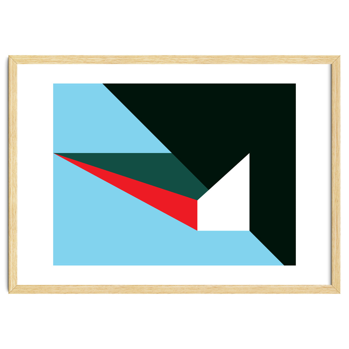 Geometric Shapes No. 45 - red, blue, green & black