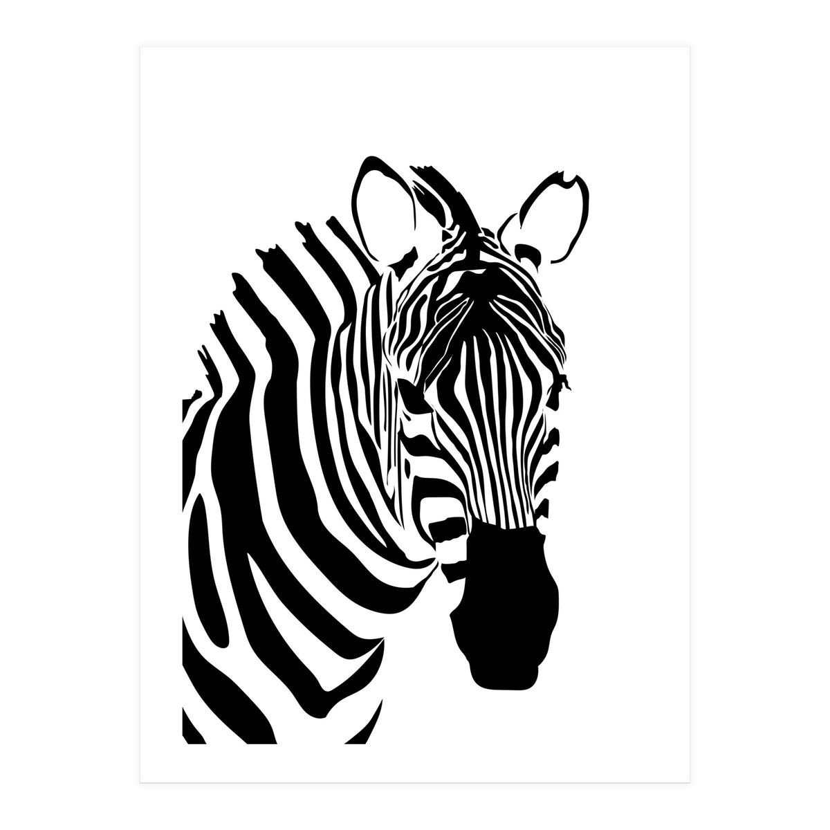 Zebra Stripe - Monochrome (Print Only)
