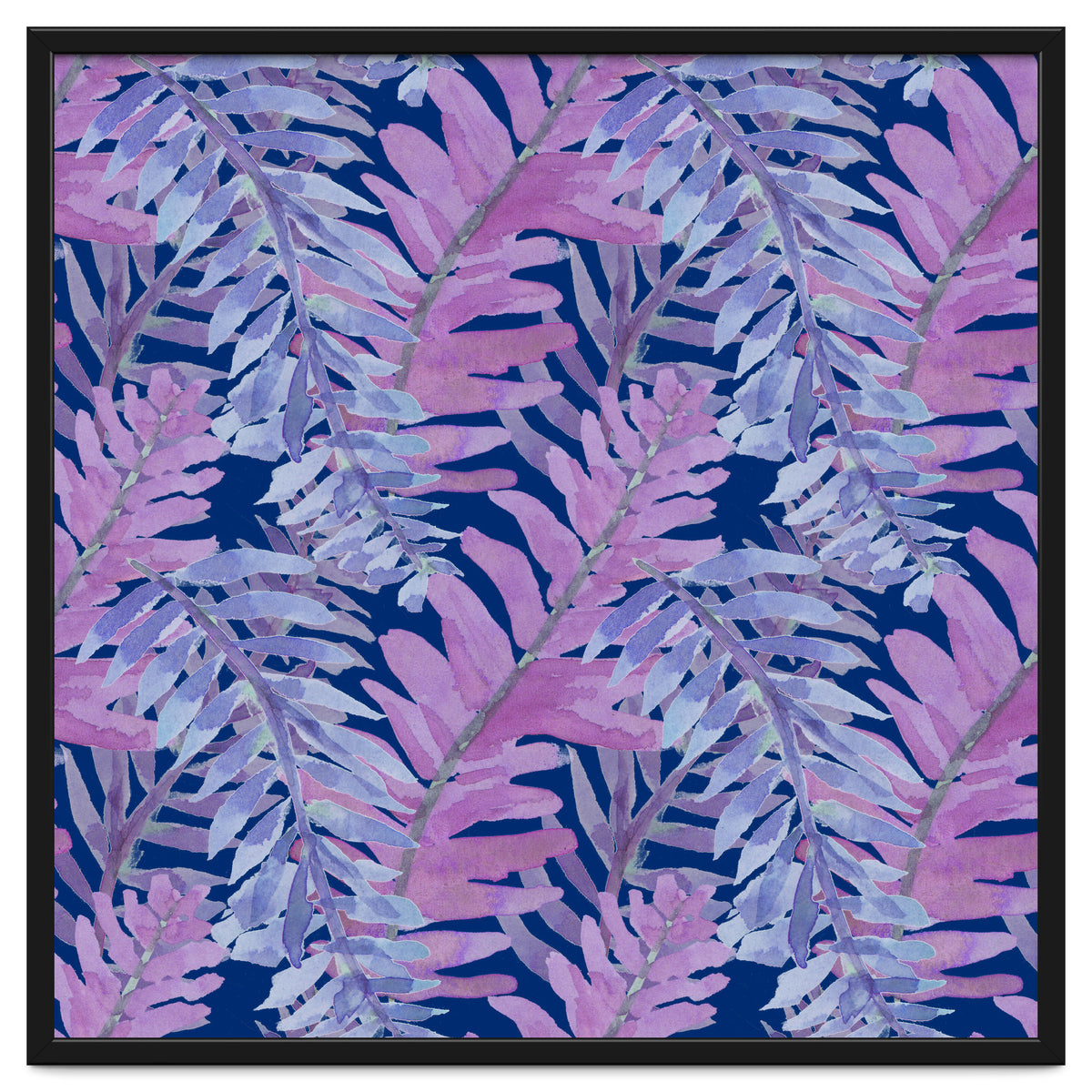 Woodland Ferns in Blue