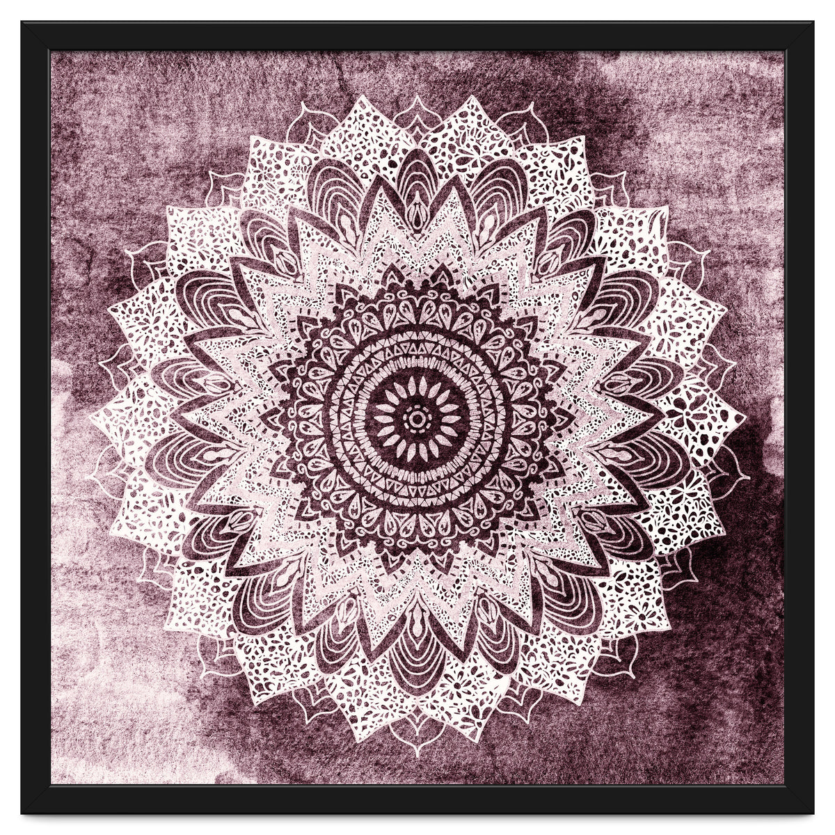 Bohochic Mandala In Burgundi