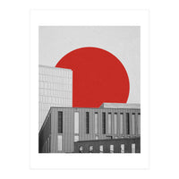 Geometry In Architecture Red Circle (Print Only)