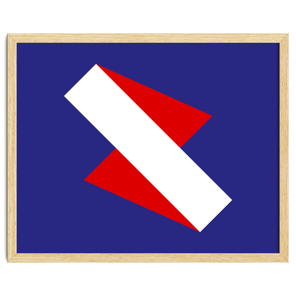 Geometric Shapes No. 68 - red & royal blue