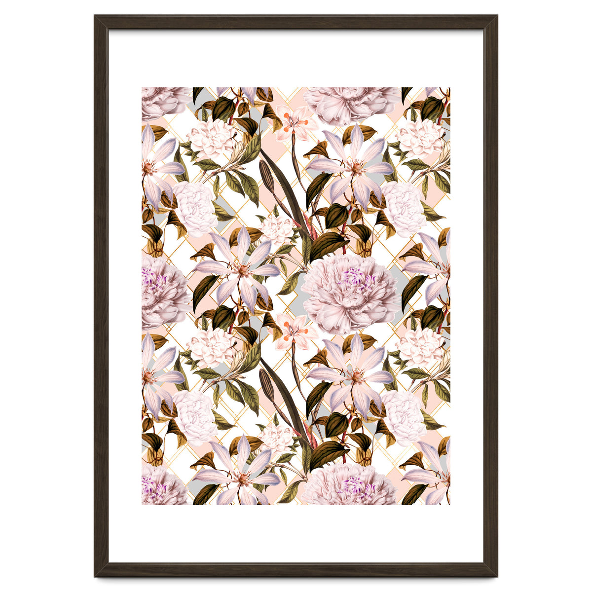 Pink flowering in geometric