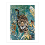 Jaguar in the gold and green tropical jungle (Print Only) thumbnail
