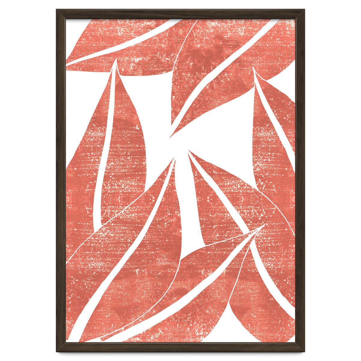 Abstract Terracotta Leaves 1 - Burnt Orange