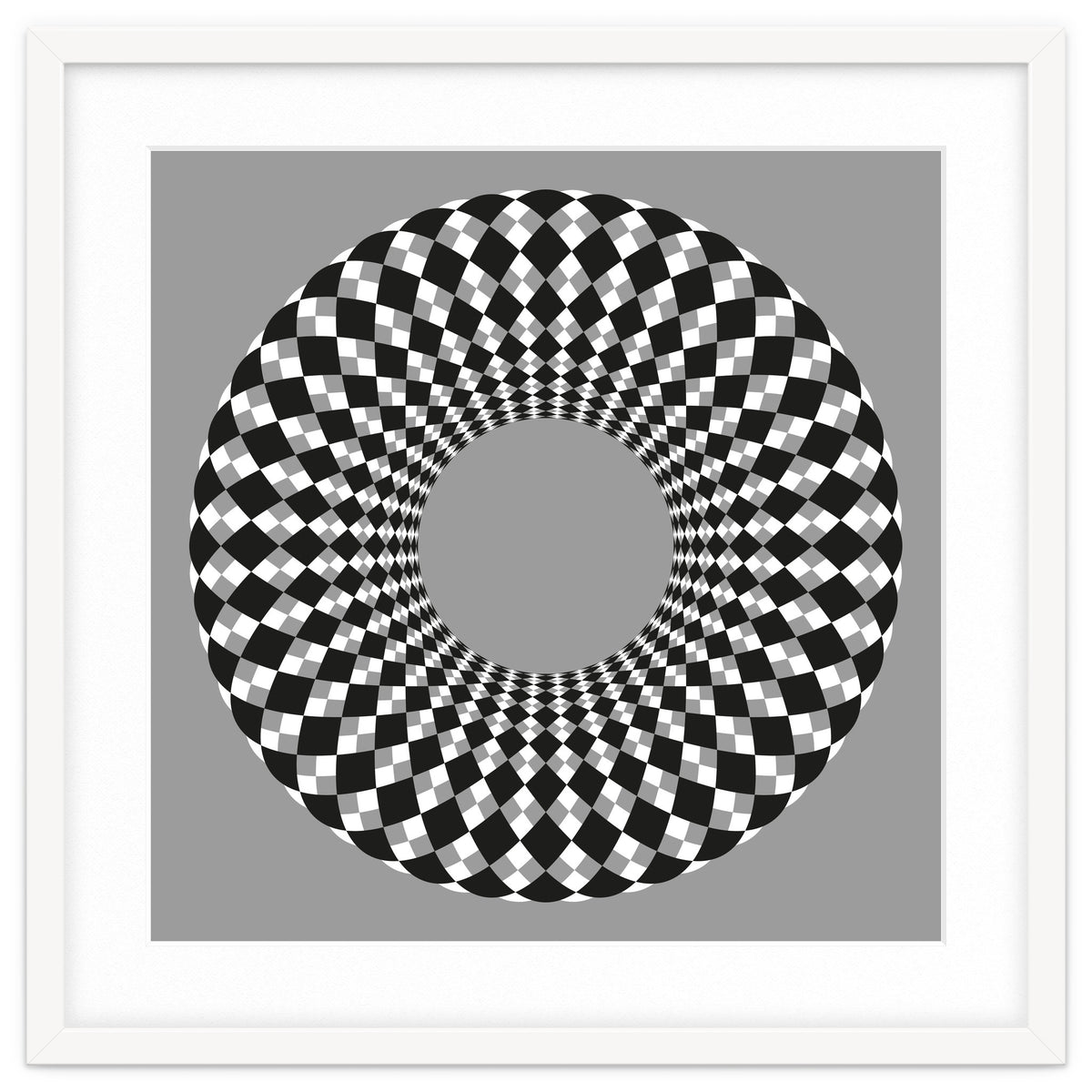 Black and white round