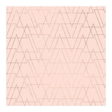 Modern Rose Gold Geometric Thin Triangles Blush Pink Abstract Pattern (Print Only) thumbnail