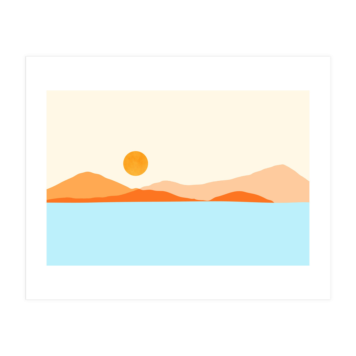 Desert Sea Minimal Landscape (Print Only)