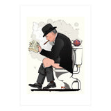 Churchill on the Toilet, Funny Bathroom Humour (Print Only) thumbnail