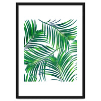 Palm Paradise, Tropical Leaves, Beachy Watercolor Painting, Minimal Nature Botanical Illustration