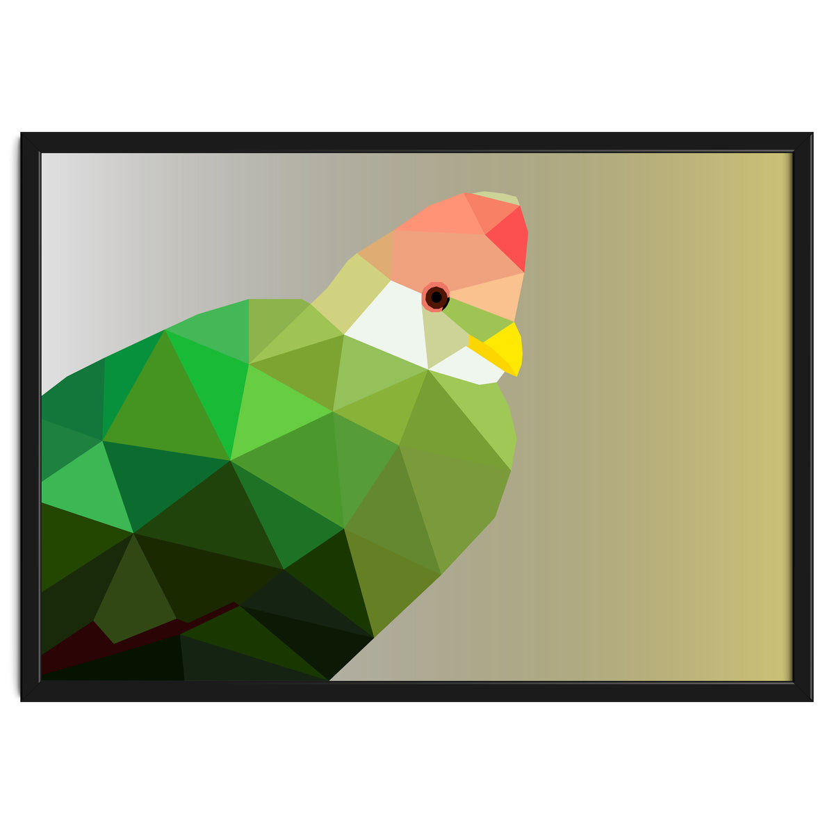 Red Crested Turaco Low Poly Art