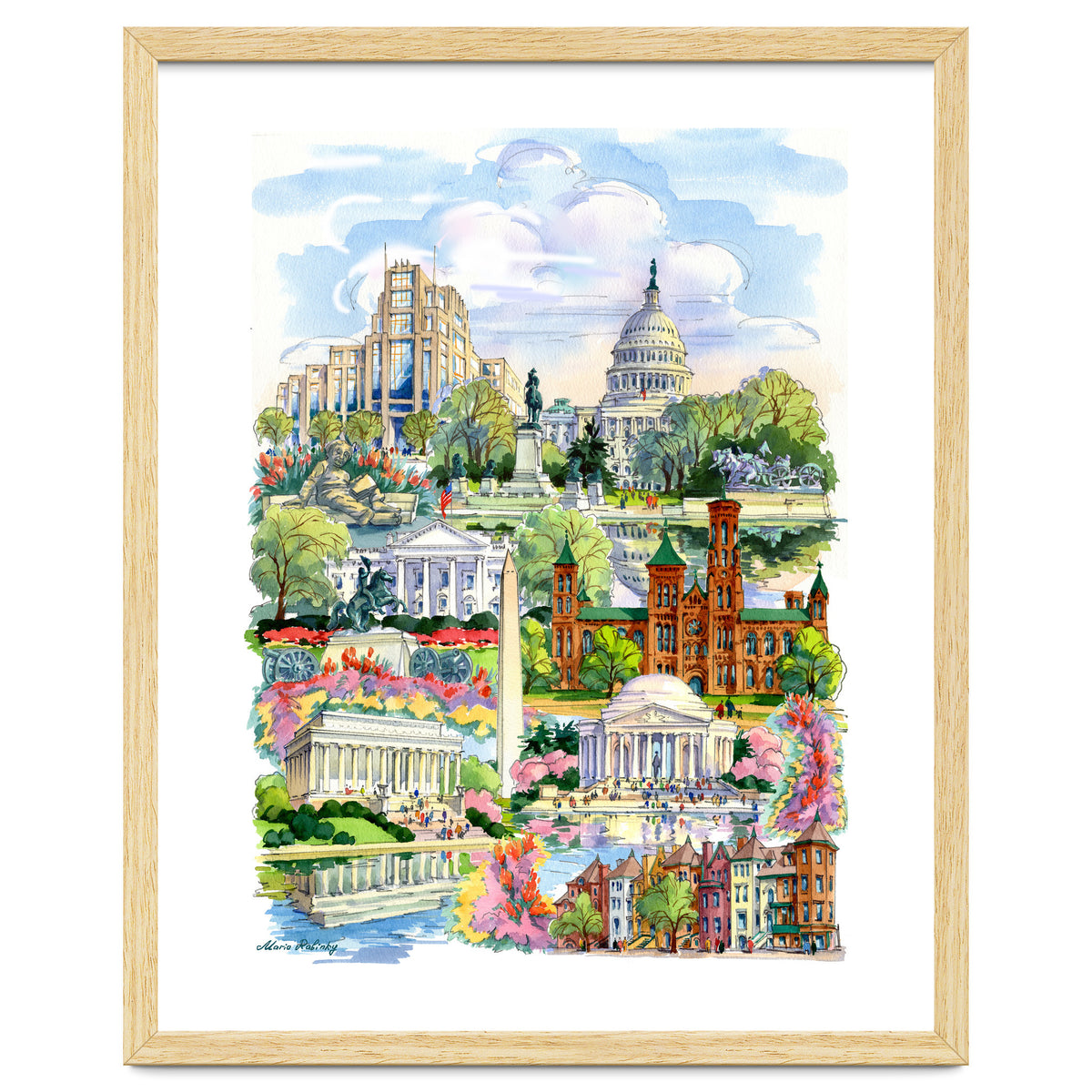 Washington District of Columbia Illustration