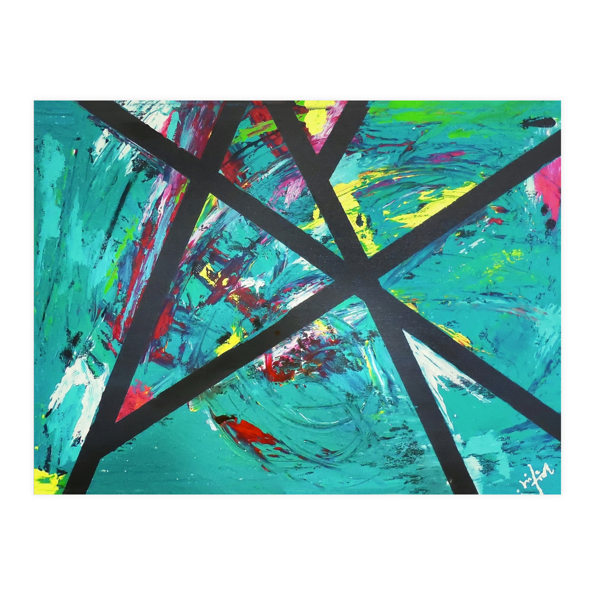 Struggle - Abstract On Canvas (Print Only)