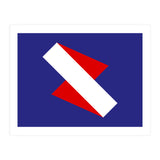 Geometric Shapes No. 68 - red & royal blue (Print Only) thumbnail