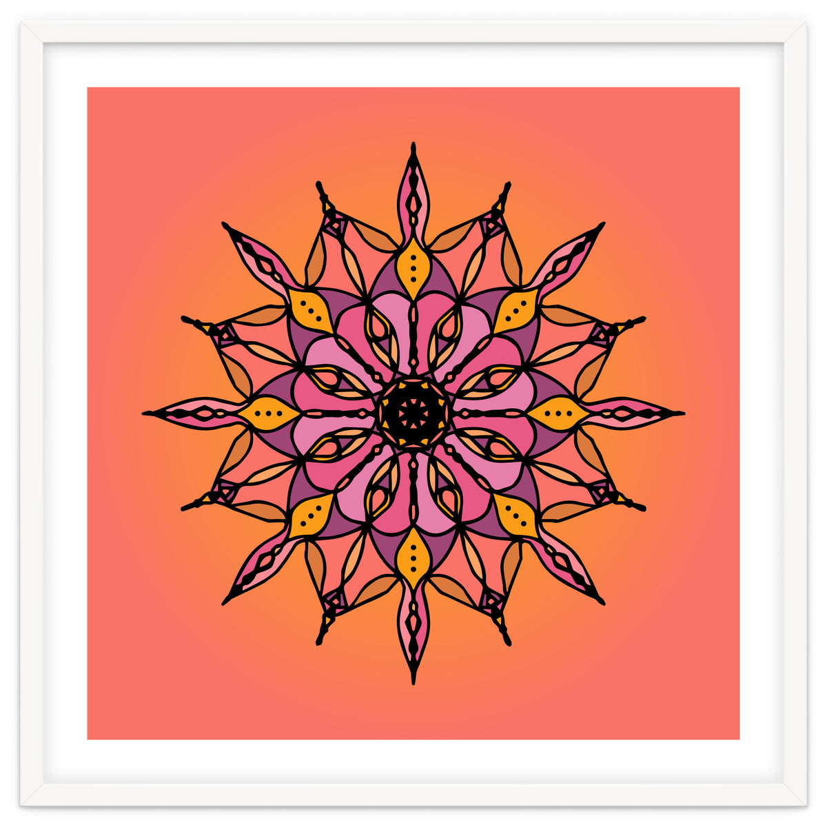 SUNSET CORAL MANDALA
