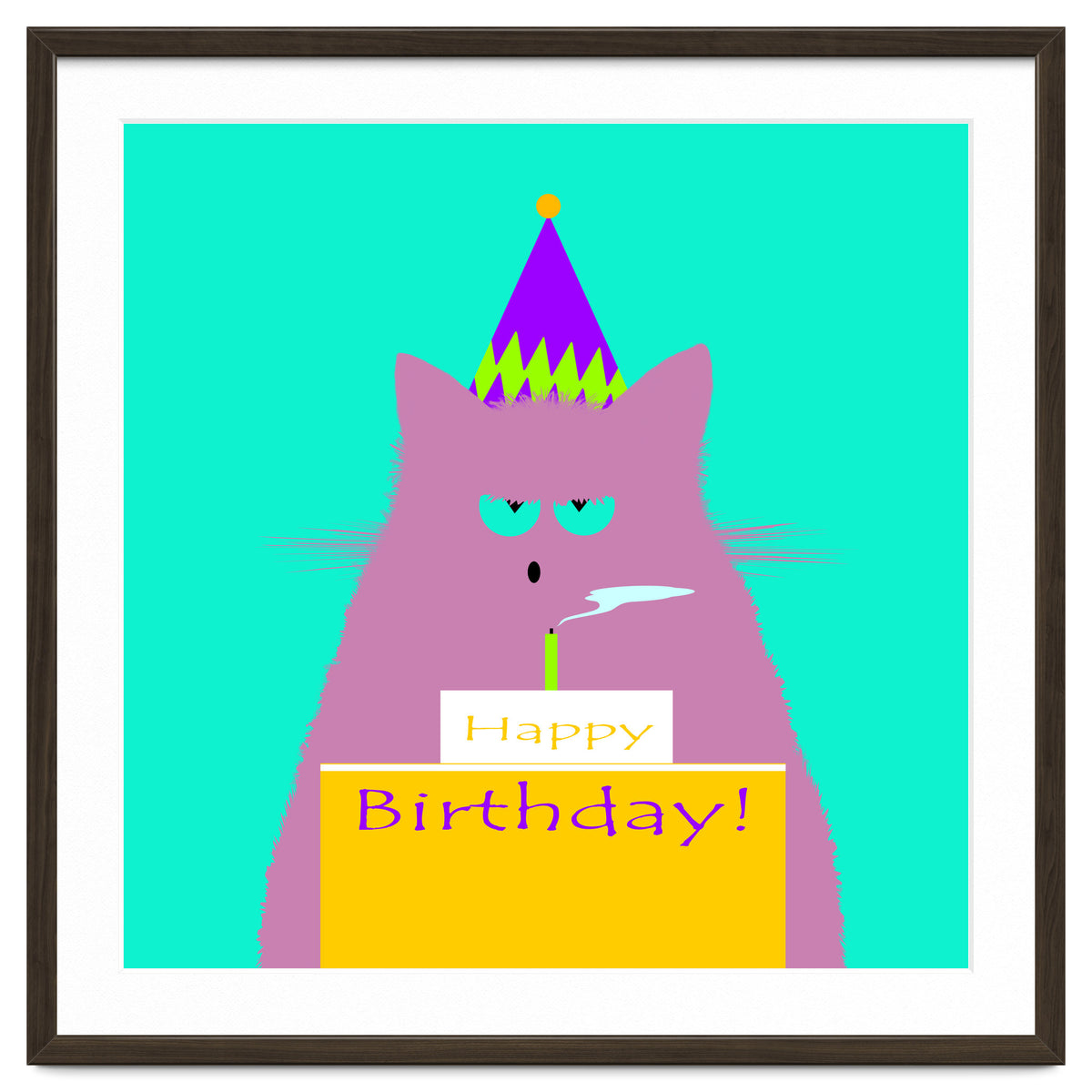 Birthday Lilac Cat