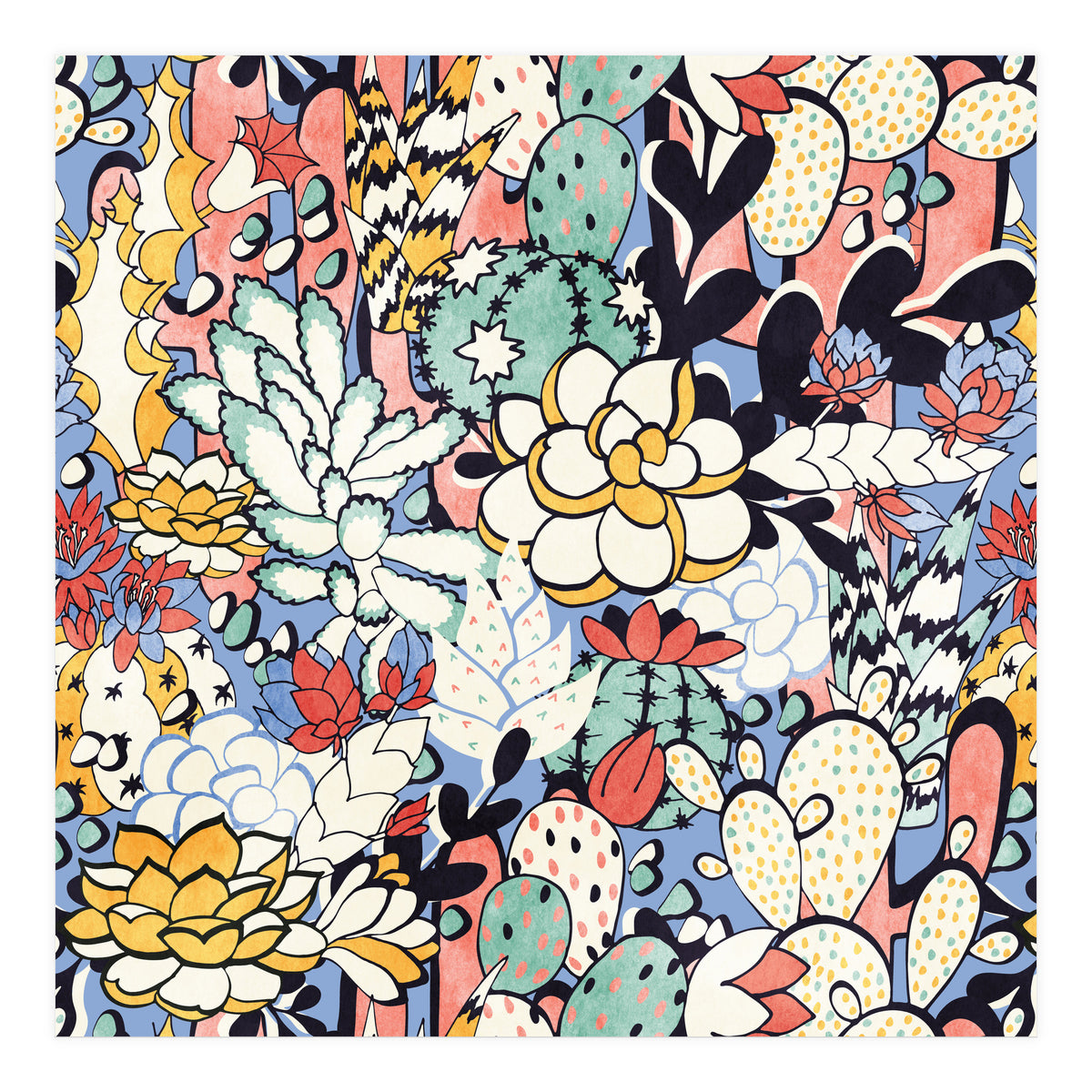 Blue Sky Succulents (Print Only)