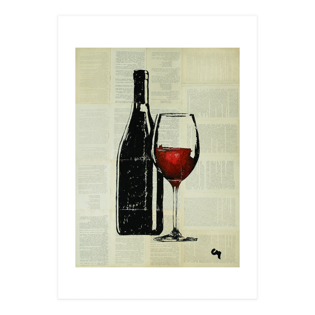 Red Wine . (Print Only)
