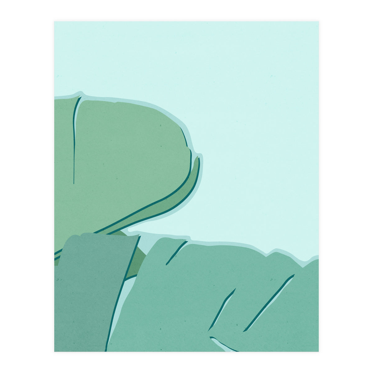 Abstract Banana Leaves Two - Greener Eden (Print Only)