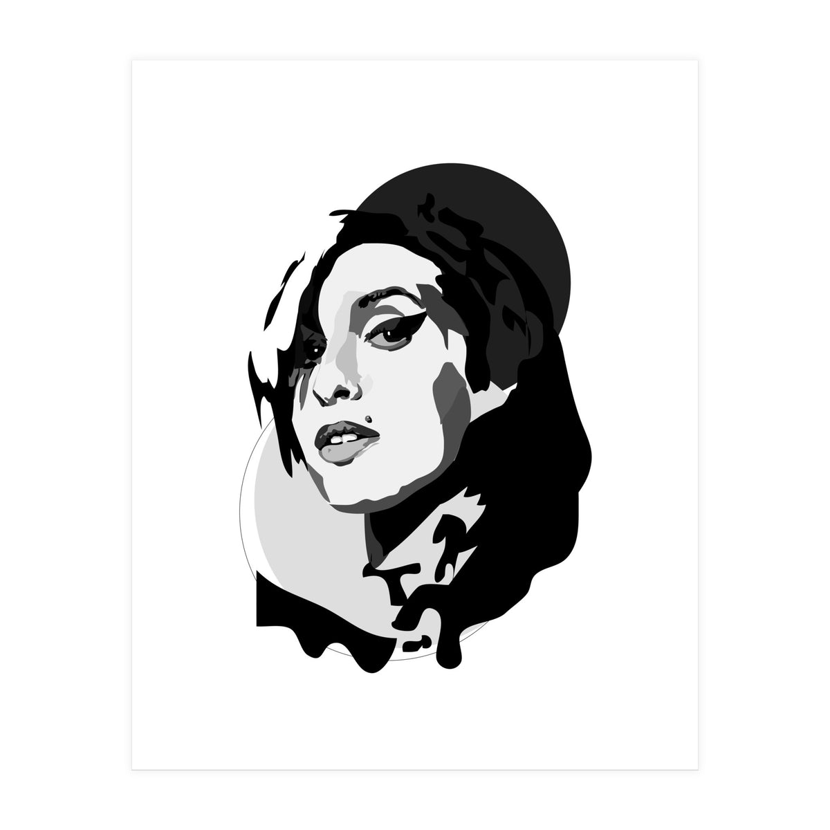 Amy Winehouse Close Up (Print Only)