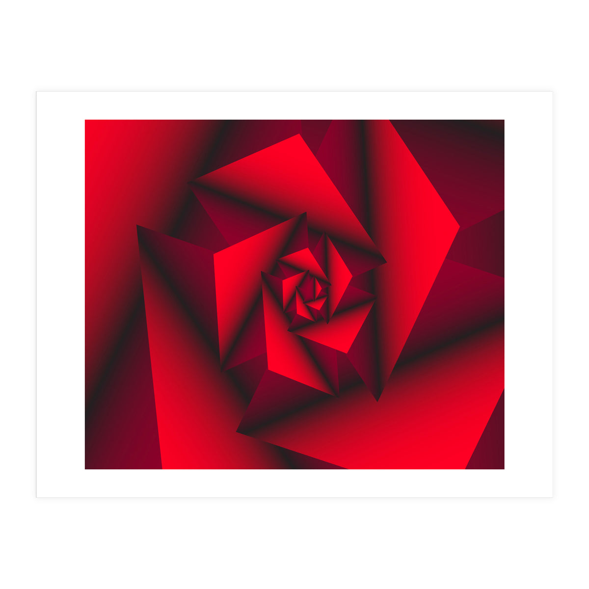 Red Abstract Geometric (Print Only)