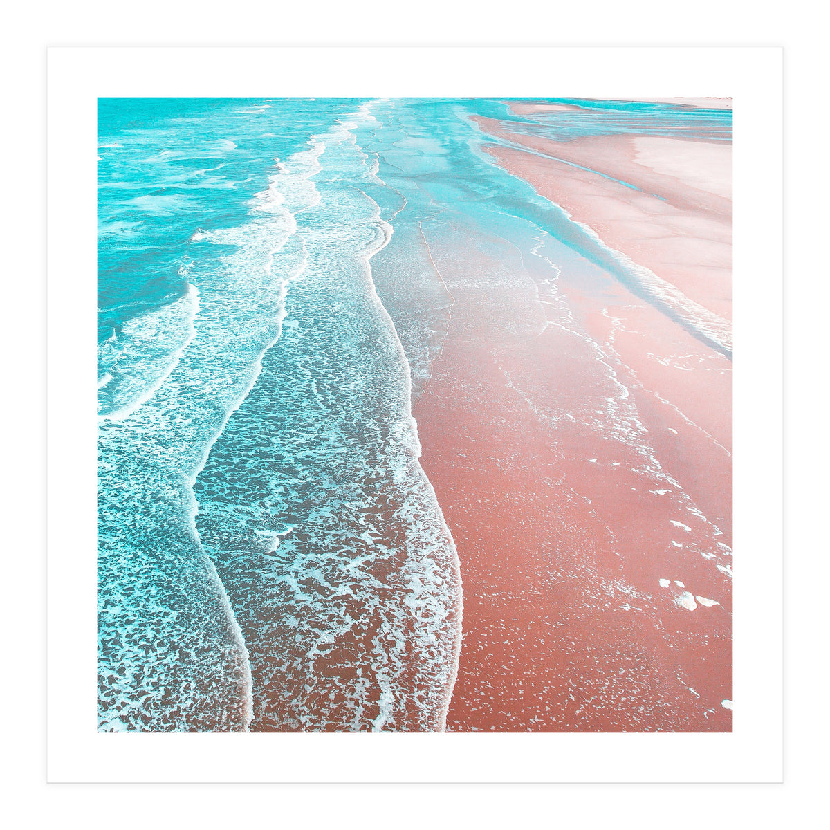 Sea Blue And Rose Gold (Print Only)