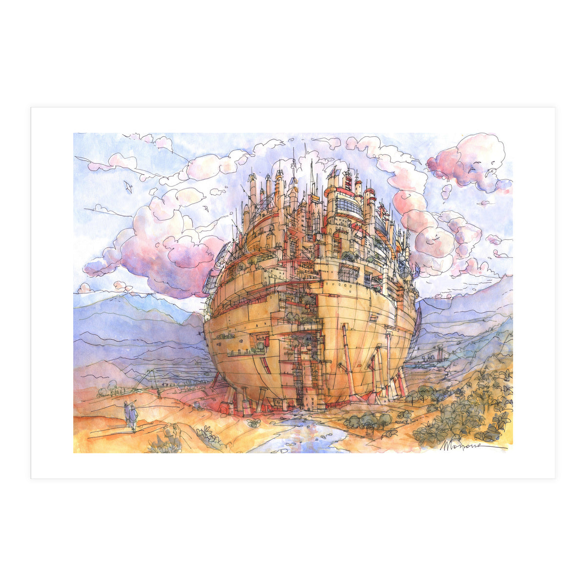 La Citta' Sferica (Print Only)