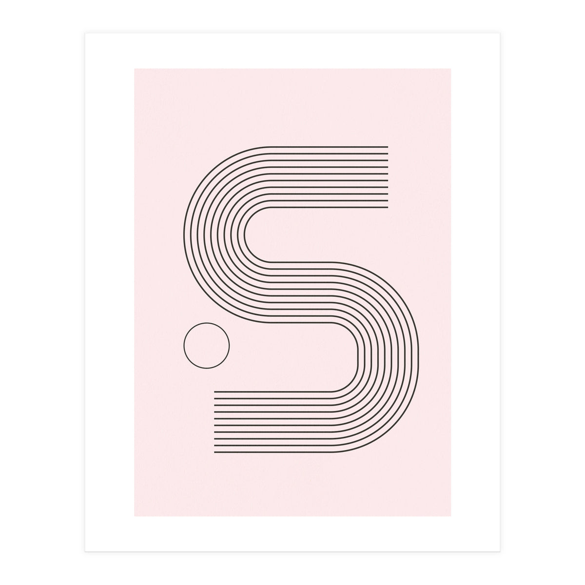 Rainbow Line Art Mid Century Modern (Print Only)