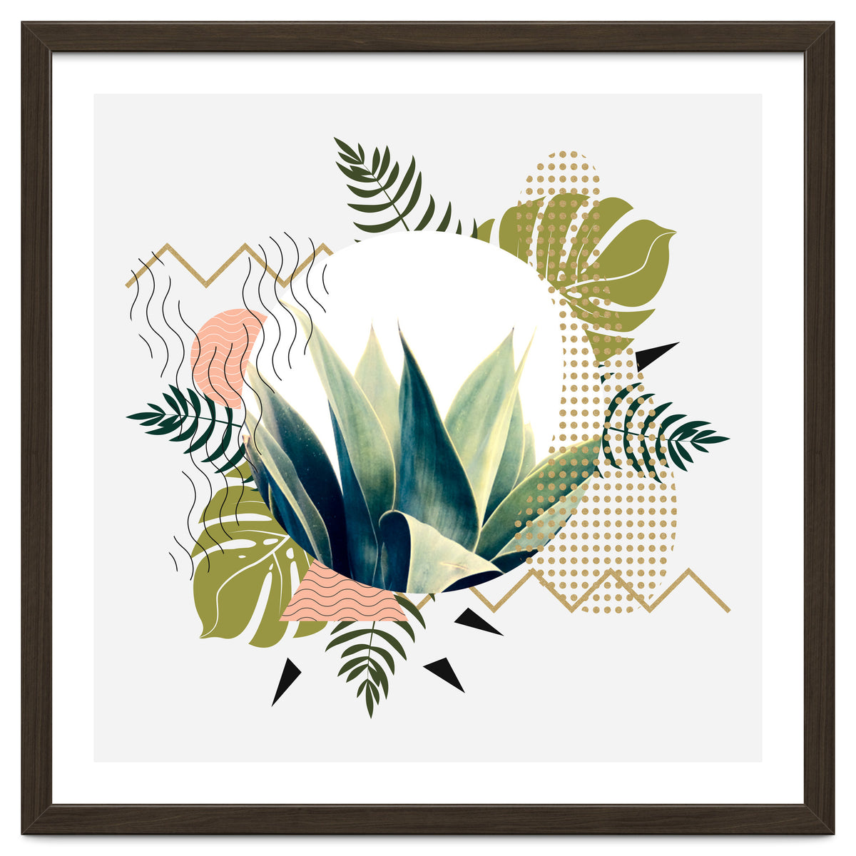 Abstract geometrical and botanical shapes