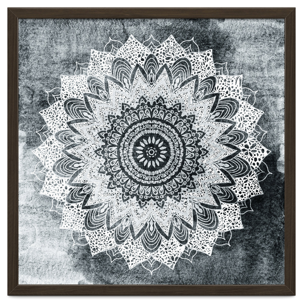Bohochic Mandala In Gray